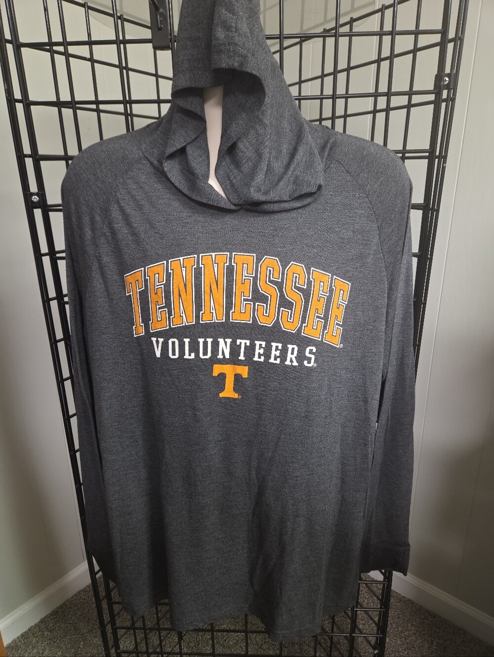 Colosseum Tennessee Volunteers Gray Pullover Hoodie Screenprint Logo 2XL